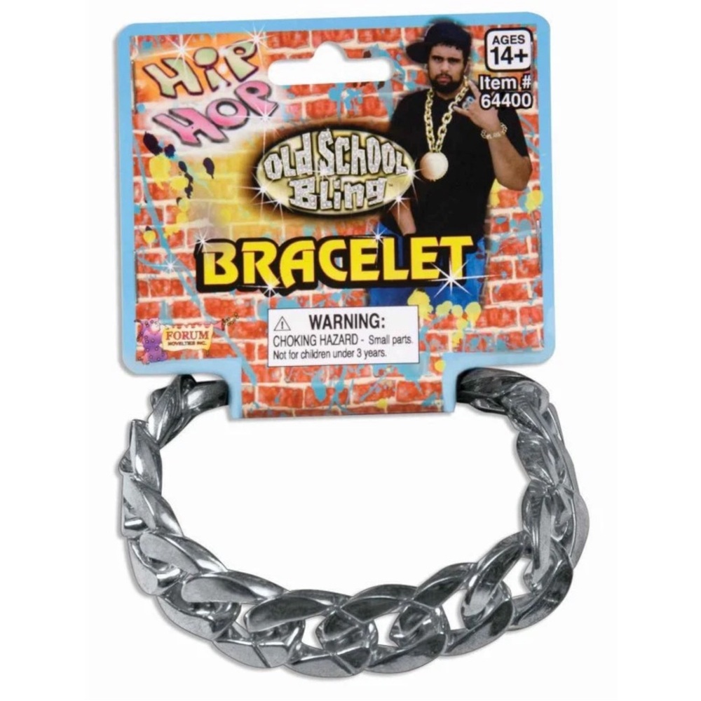 HIP HOP Silver Bracelet NEW old school BLING